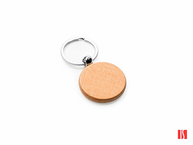 Брелок SILA из натурального дерева, круглый