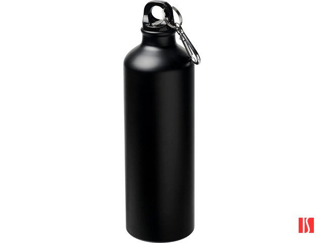 Матовая спортивная бутылка Pacific объемом 770 мл с карабином, черный