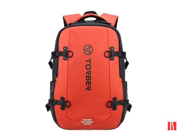 Рюкзак спортивный TORBER Xtreme 18", оранжевый/чёрный, 31 х 12 х 46 см, 17л