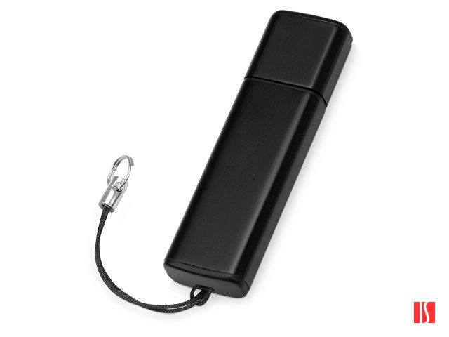 Флеш-карта USB 2.0 16 Gb металлическая с колпачком "Borgir", черный