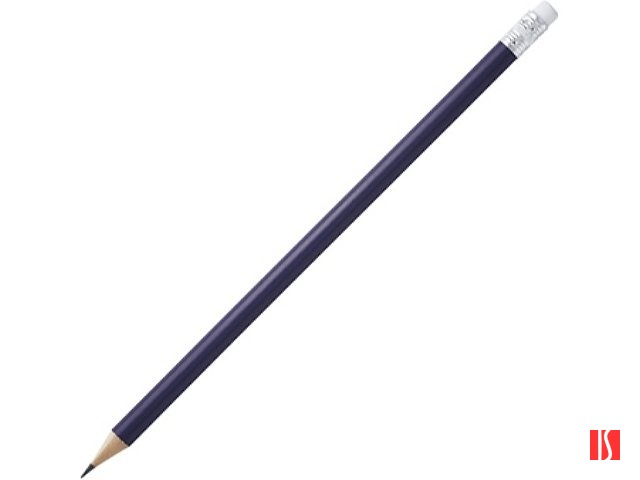 Карандаш деревянный COUVET с ластиком, темно-синий