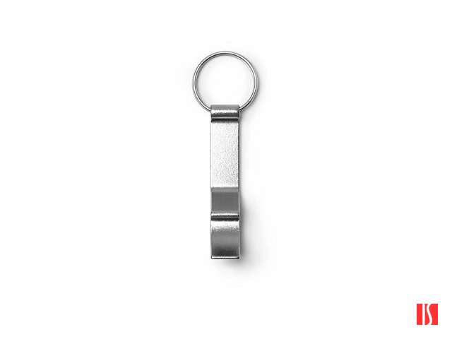 Алюминиевый брелок BIOKO с открывалкой, серебристый