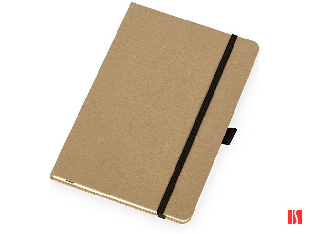 Блокнот "Sevilia Hard", твердая обложка из крафта A5, 80 листов, крафтовый/черный