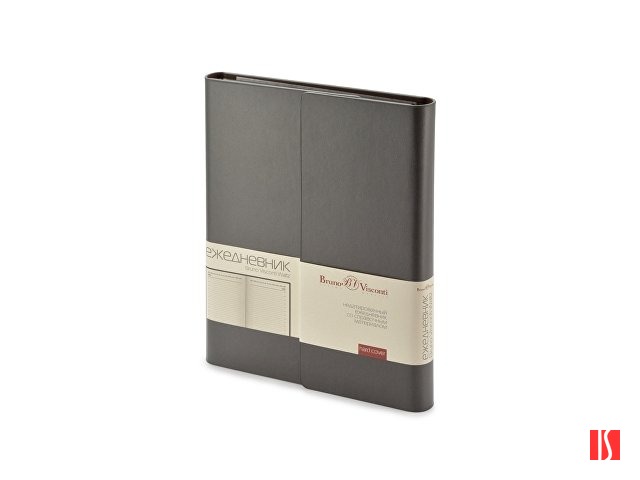 Купить Ежедневник недатированный с магнитным клапаном, А5 "WALTZ", темно-серый Ежедневник недатированный с магнитным клапаном, А5 "WALTZ", темно-серый
