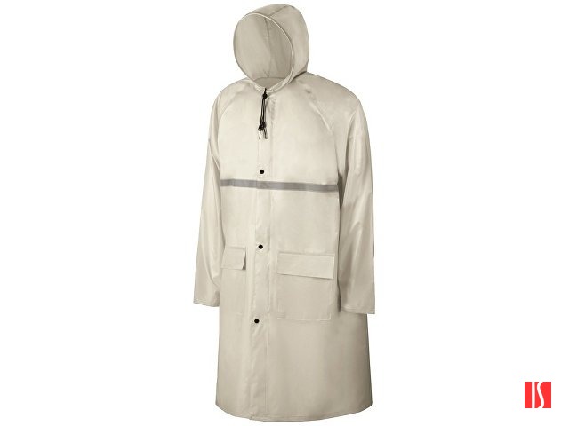 Длинный дождевик Lanai  из полиэстера со светоотражающей тесьмой, молочный