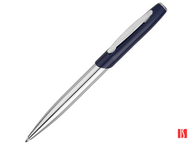 Ручка шариковая "Geneva", серебристый/темно-синий