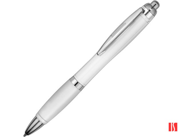 Ручка пластиковая шариковая "Nash", белый, синие чернила