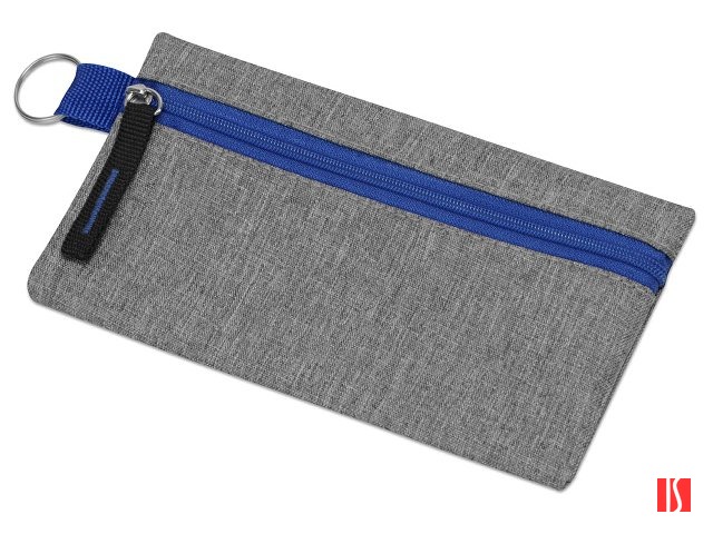 Универсальный пенал из переработанного полиэстера RPET "Holder", серый/синий