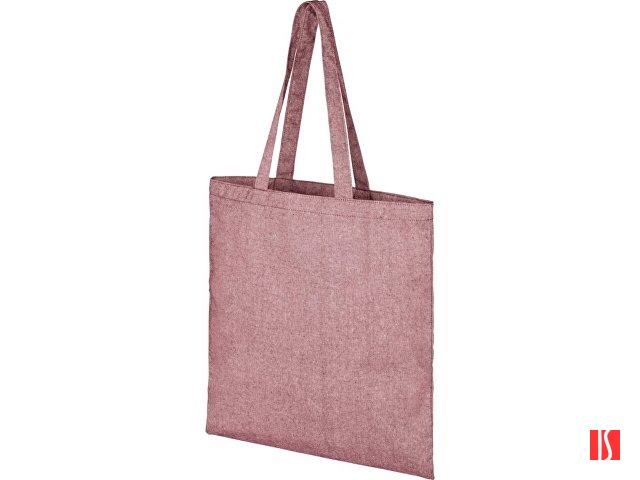Эко-сумка Pheebs из переработанного хлопка, плотность 210 г/м2, бордовый меланж