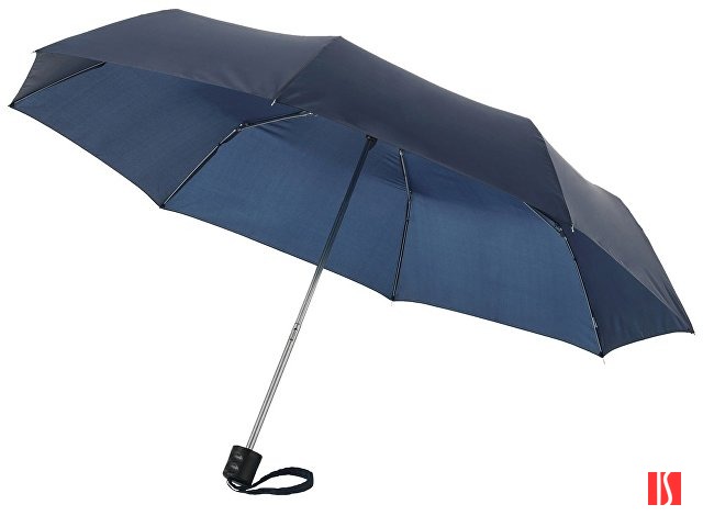 Зонт Ida трехсекционный 21,5", темно-синий