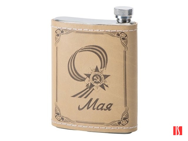 Фляга 500 (белая кожа), 0,25 л