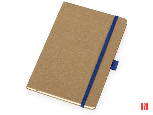 Блокнот "Sevilia Hard", твердая обложка из крафта A5, 80 листов, крафтовый/синий