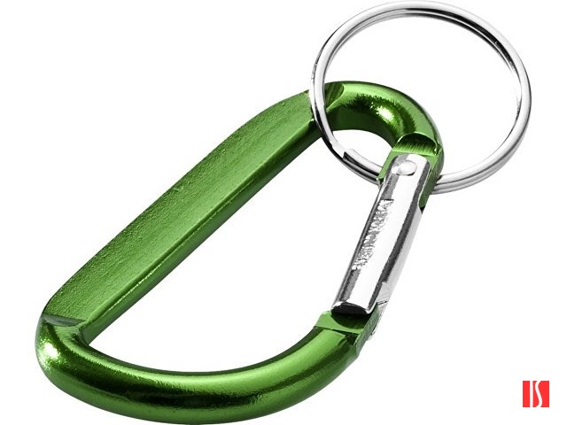 Timor брелок с карабином из переработанного алюминия, сертифицированного по стандарту RCS - Зеленый