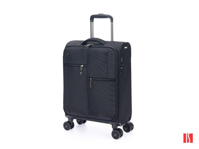 Чемодан TORBER Seyd, чёрный, нейлон 600D, 36,5 х 14 х 54 см, 32 л