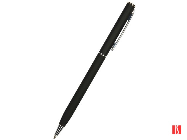 Ручка "Palermo" шариковая  автоматическая, черный металлический корпус, 0,7 мм, синяя