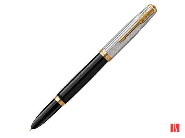 Перьевая ручка Parker 51 Premium Black GT, перо: M/F, чернила: Black,Blue, в подарочной упаковке