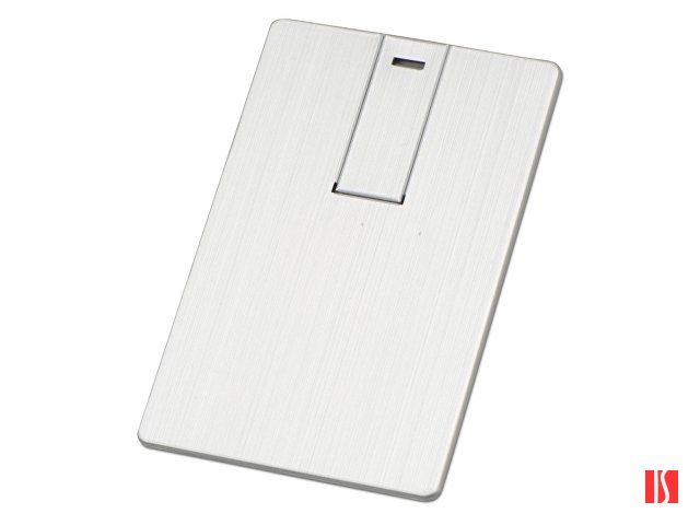 Флеш-карта USB 2.0 16 Gb в виде металлической карты "Card Metal", серебристый