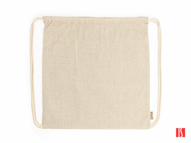 Рюкзак-мешок BRESCIA из переработанного хлопка, бежевый