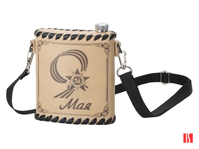 Фляга 503 (белая кожа), 0,5 л