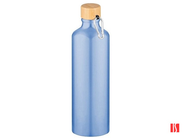 Купить Бутылка "Hip M Bamboo" с карабином, 770 мл, светло-синий Бутылка "Hip M Bamboo" с карабином, 770 мл, светло-синий