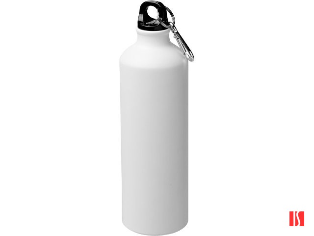 Матовая спортивная бутылка Pacific объемом 770 мл с карабином, белый