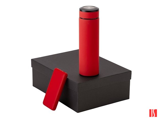 Подарочный набор с термосом и повербанком С2, красный