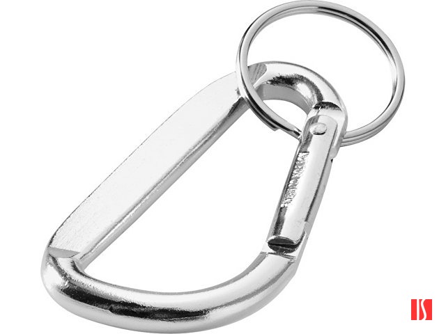 Timor брелок с карабином из переработанного алюминия, сертифицированного по стандарту RCS - Серебристый