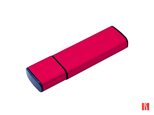 USB-флешка металлическая на 16ГБ с колпачком, красный