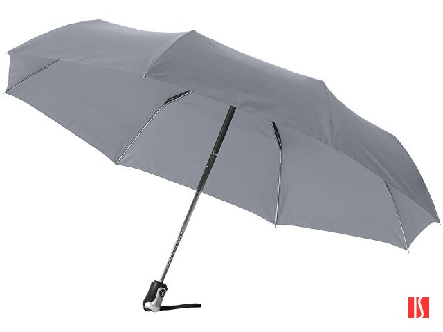 Зонт Alex трехсекционный автоматический 21,5", серый