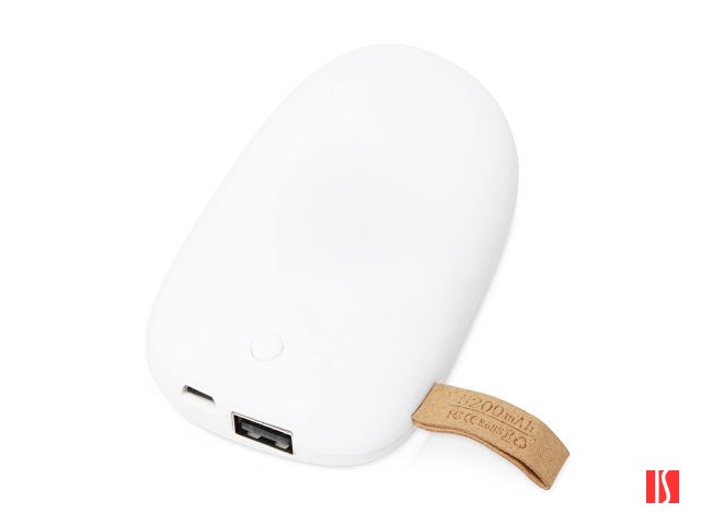 Внешний аккумулятор в форме камня «Stone», 5200 mAh, белый