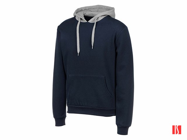 Толстовка с капюшоном "Amsterdam" мужская, темно-синий/серый меланж