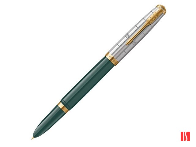 Перьевая ручка Parker 51 Premium Forest Green GT, перо: F чернила: Black,Blue, в подарочной упаковке