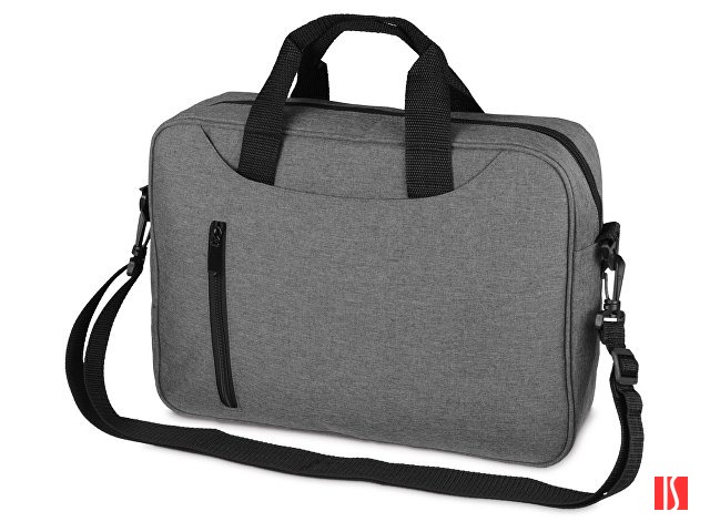 Сумка для ноутбука Wing с вертикальным наружным карманом, серый