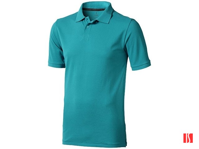 Calgary мужская футболка-поло с коротким рукавом, аква