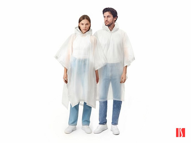 Пончо «Hawaii» c чехлом унисекс, белый