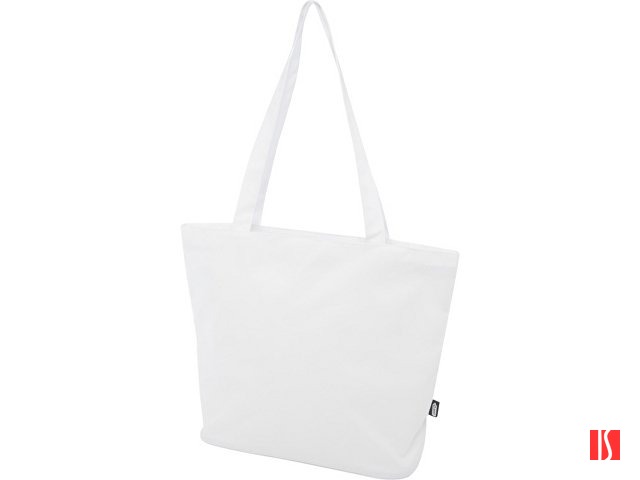 Panama эко-сумка на молнии из переработанных материалов по стандарту GRS объемом 20 л - Белый