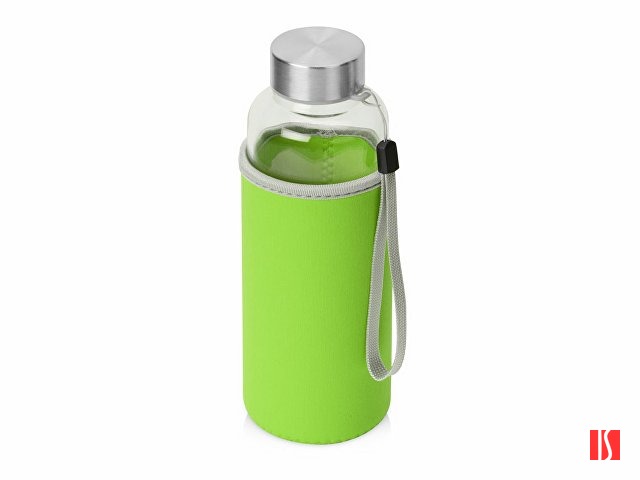 Бутылка для воды "Pure" c чехлом, 420 мл, зеленое яблоко