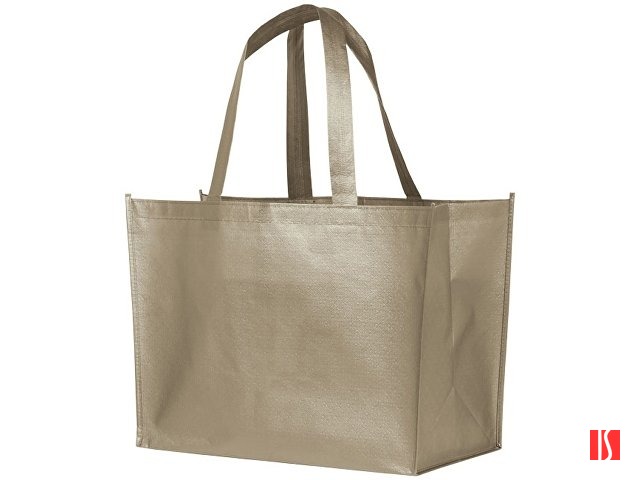 Ламинированная сумка-шоппер Alloy, nickel (желтовато-серый)