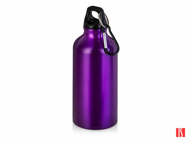 Купить Бутылка "Hip S" с карабином 400мл, пурпурный Бутылка "Hip S" с карабином 400мл, пурпурный