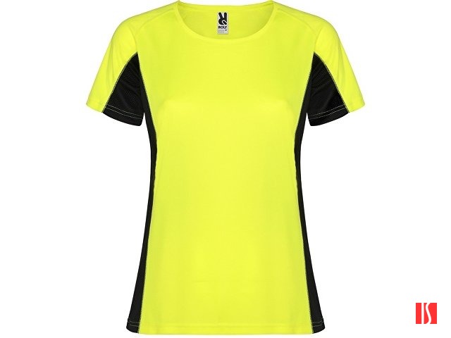 Футболка "Shanghai" женская, неоновый желтый/черный