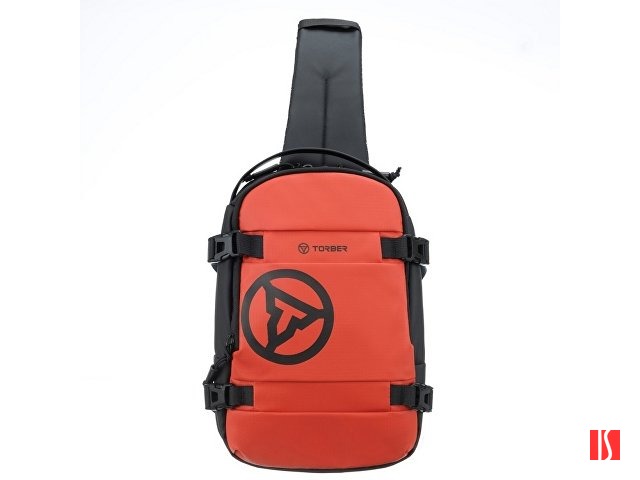 Рюкзак на одно плечо TORBER Xtreme, оранжевый/чёрный, 20 х 8 х 31 см, 5л