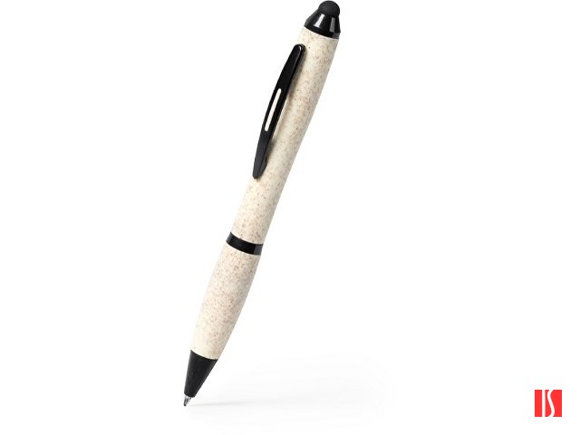 Ручка шариковая LIKA из пшеничного волокна, бежевый/черный