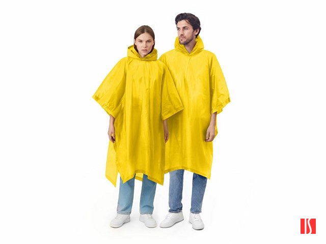 Пончо «Hawaii» c чехлом унисекс, желтый