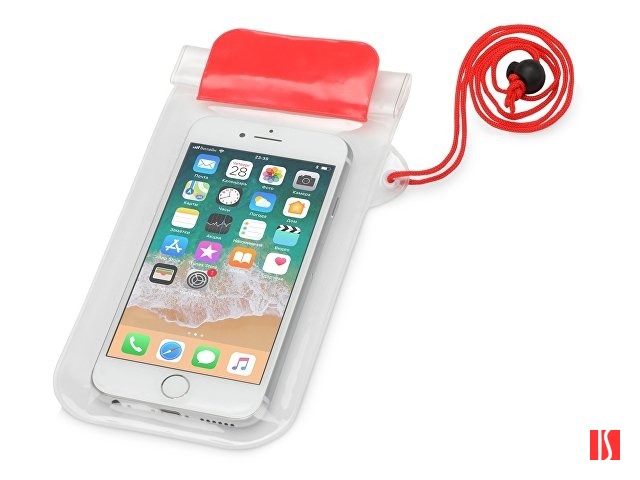 Влагостойкий чехол Mambo, красный прозрачный