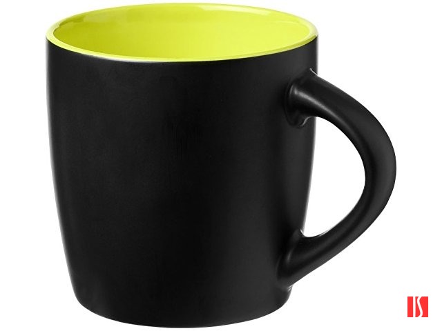 Керамическая чашка Riviera, черный/лайм