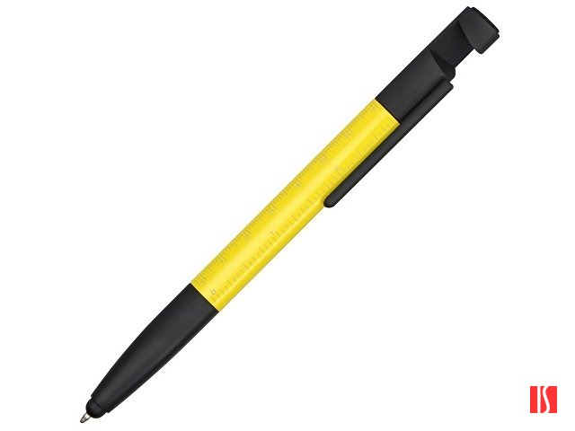 Ручка-стилус пластиковая шариковая многофункциональная (6 функций) «Multy», желтый