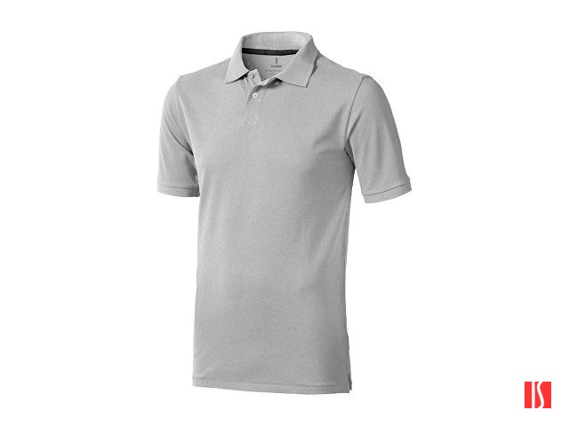 Calgary мужская футболка-поло с коротким рукавом, серый меланж