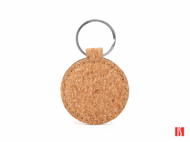 Брелок HIBIS из натуральной пробки, круглый, бежевый