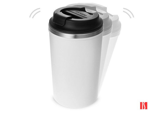 Герметичная термокружка на присоске "Kick", 350 мл, белый