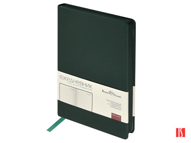 Ежедневник А5 "Megapolis Color" soft-touch, темно-зеленый